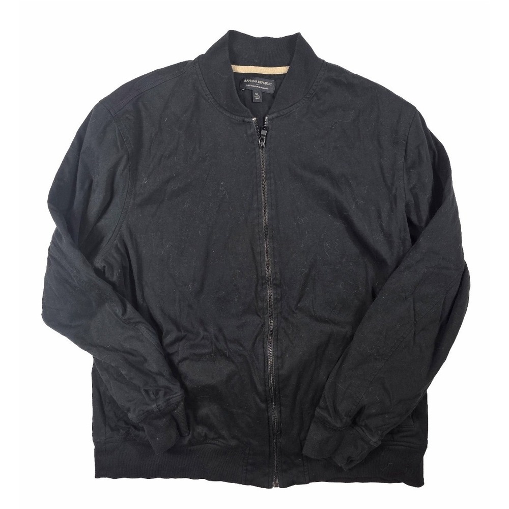 Banana Republic Black Bomber Jacket Men's Size XL